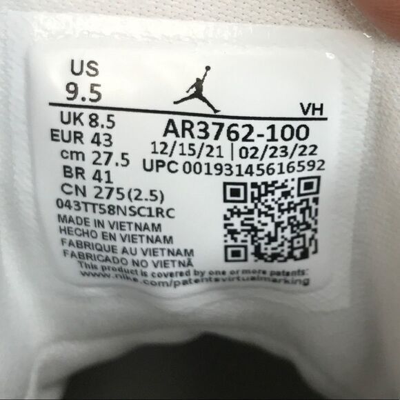 Men\'s Air Jordan Access Retro Mid Basketball White AR3762-100‎ Size 9.5 No Lid main image 3